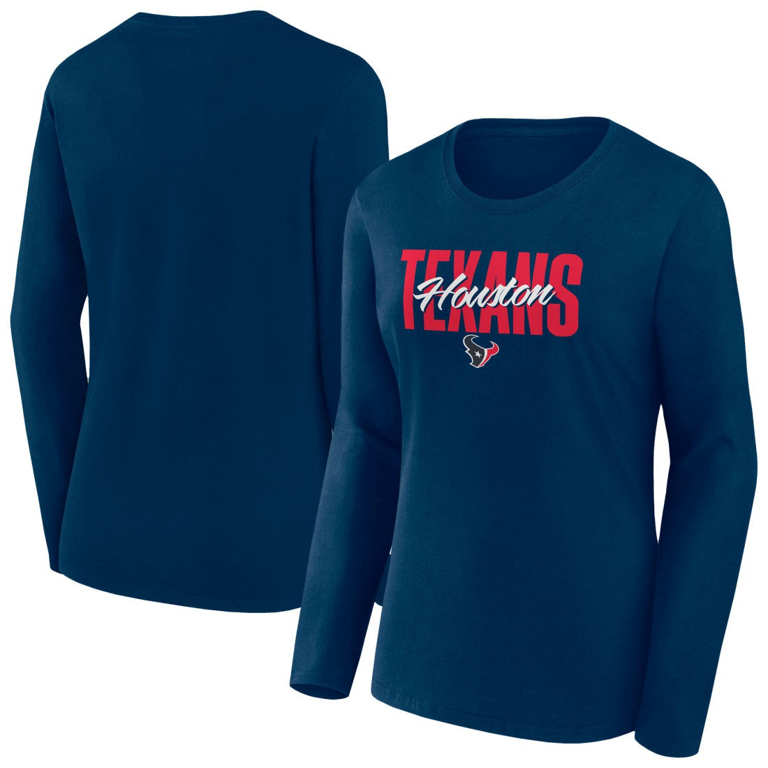 Houston Texans Women's Long Sleeve Scoop Neck T-Shirt | NFL Hot