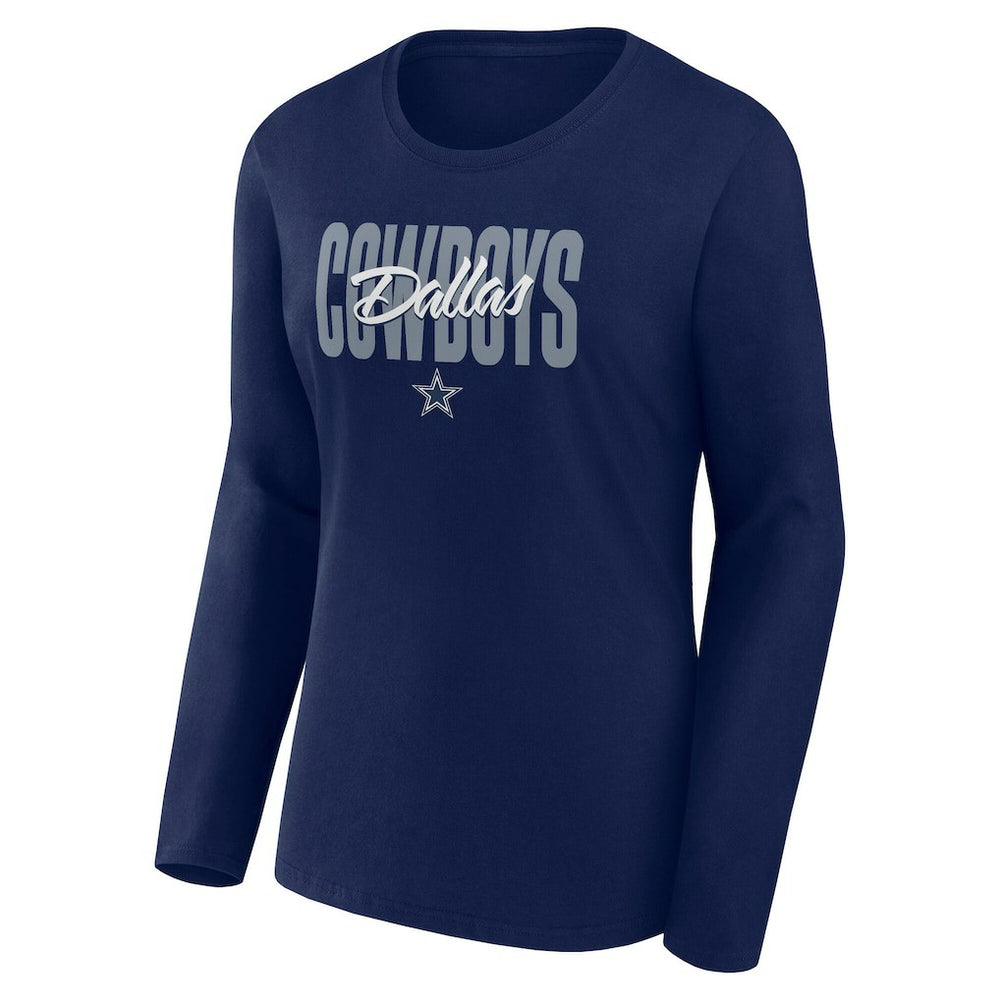 Dallas Cowboys Women's Long Sleeve Scoop Neck T-Shirt | NFL Discount