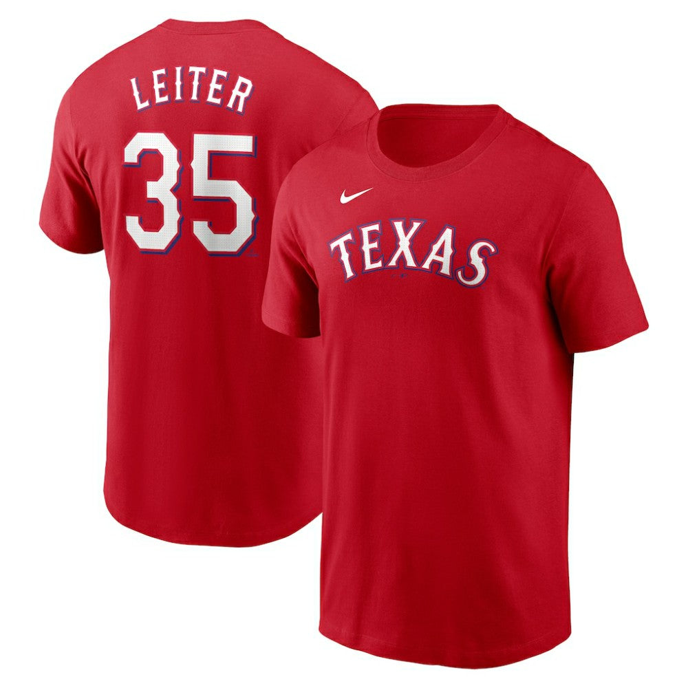 Jack Leiter Texas Rangers Nike Fuse Name & Number T-Shirt - MLB T-shirts