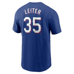 Jack Leiter Texas Rangers Nike Fuse Name & Number T-Shirt - MLB T-shirts