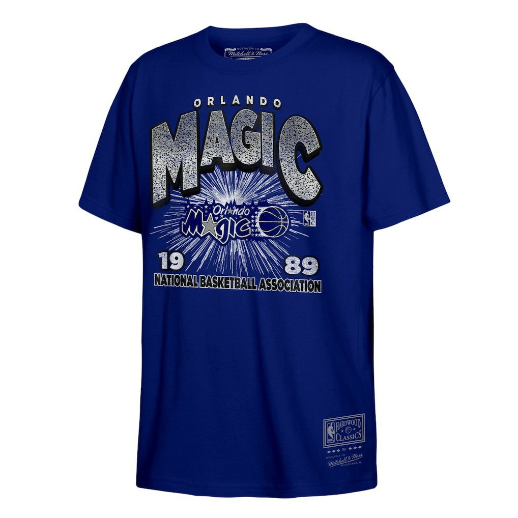 Blue Orlando Magic Hardwood Classics Vintage Hoopster T-Shirt | NBA