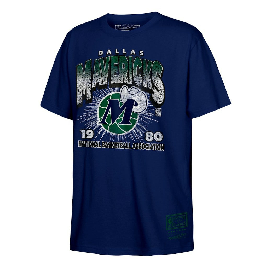 Navy Dallas Mavericks Hardwood Classics Vintage Hoopster T-Shirt sale | NBA