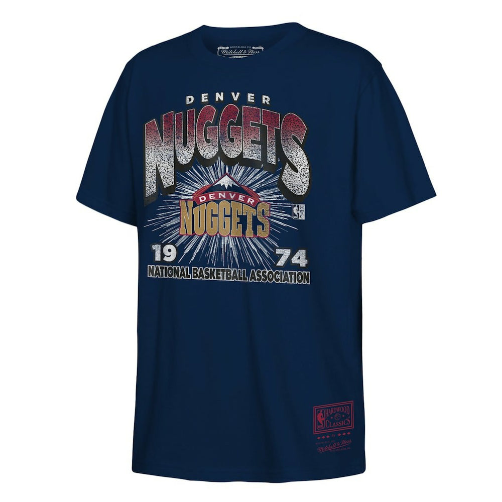 Navy Denver Nuggets Hardwood Classics Vintage Hoopster T-Shirt sale | NBA