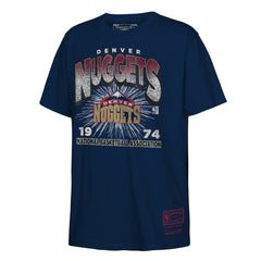 Navy Denver Nuggets Hardwood Classics Vintage Hoopster T-Shirt sale | NBA