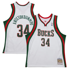 White Giannis Antetokounmpo Milwaukee Bucks 2013/14 Hardwood Classics Swingman Jersey | NBA