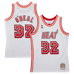 White Shaquille O'Neal Miami Heat 2007/08 Hardwood Classics Swingman Jersey | NBA