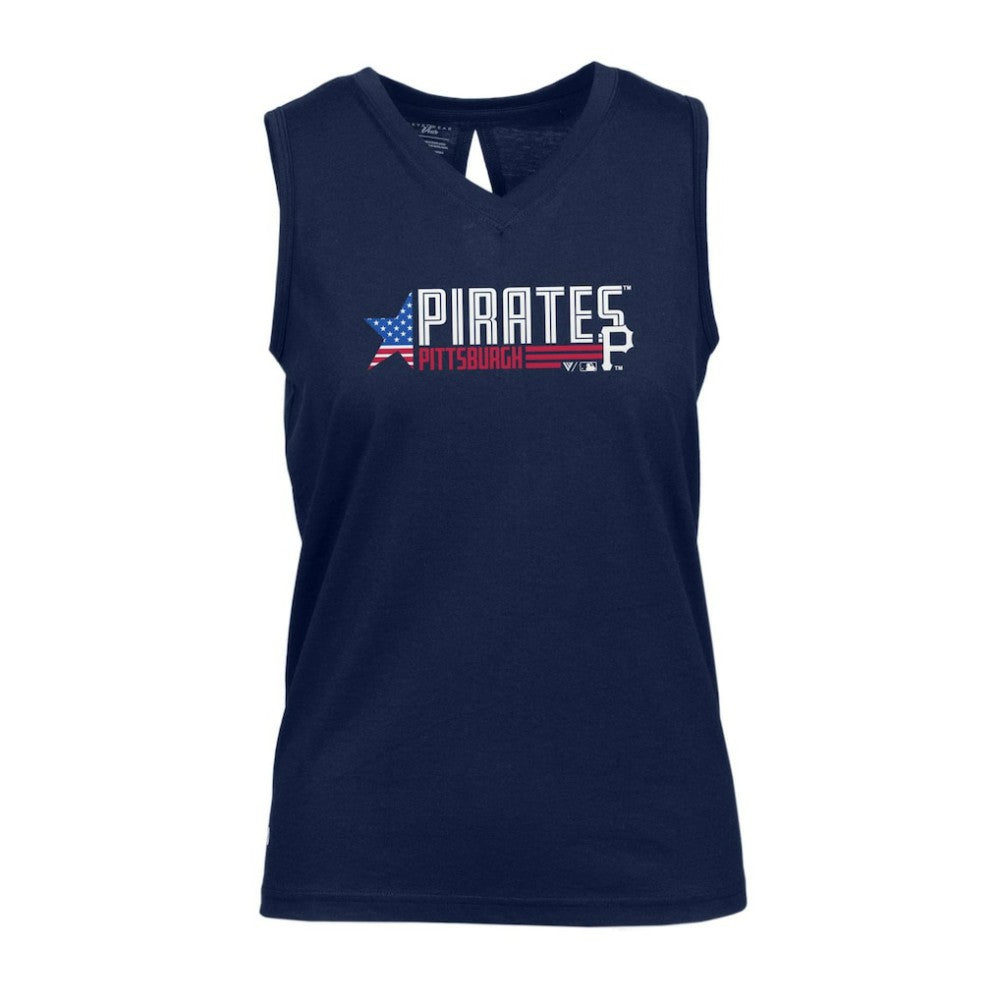 Pittsburgh Pirates Levelwear Women's Paisley Independence Aviation Tank Top - MLB Tanks