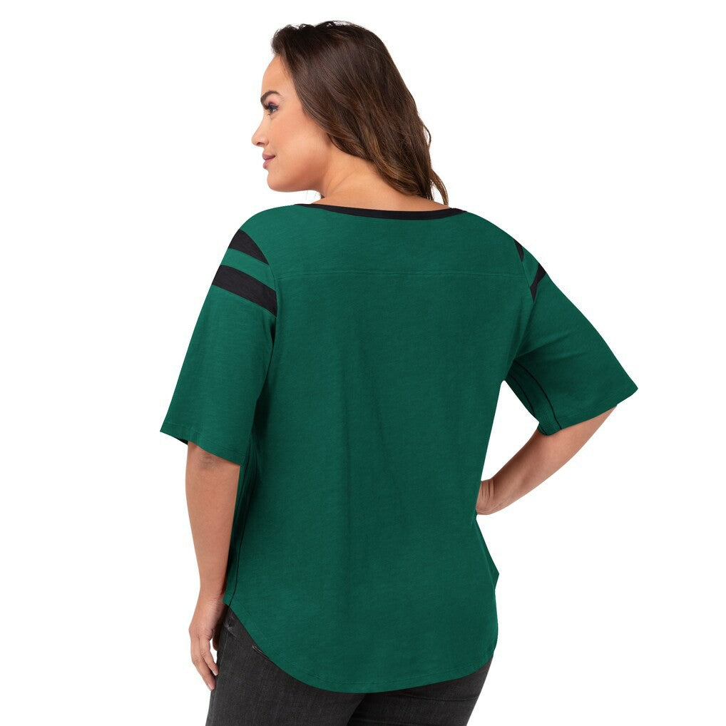 New York Jets G-III 4Her by Carl Banks Women's Plus Size Linebacker T-Shirt | NFL Hot