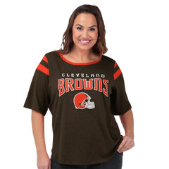 Cleveland Browns G-III 4Her by Carl Banks Women's Plus Size Linebacker T-Shirt | NFL US