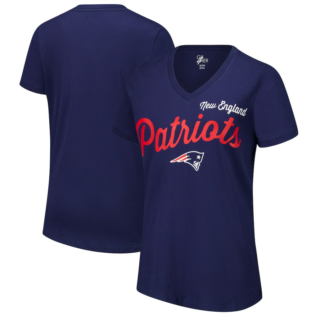 New England Patriots G-III 4Her by Carl Banks Women's Post Season V-Neck T-Shirt | NFL On sale