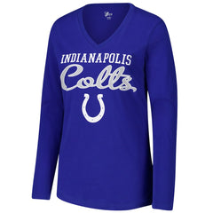 Indianapolis Colts G-III 4Her by Carl Banks Women's Post Season Long Sleeve V-Neck T-Shirt | NFL On sale