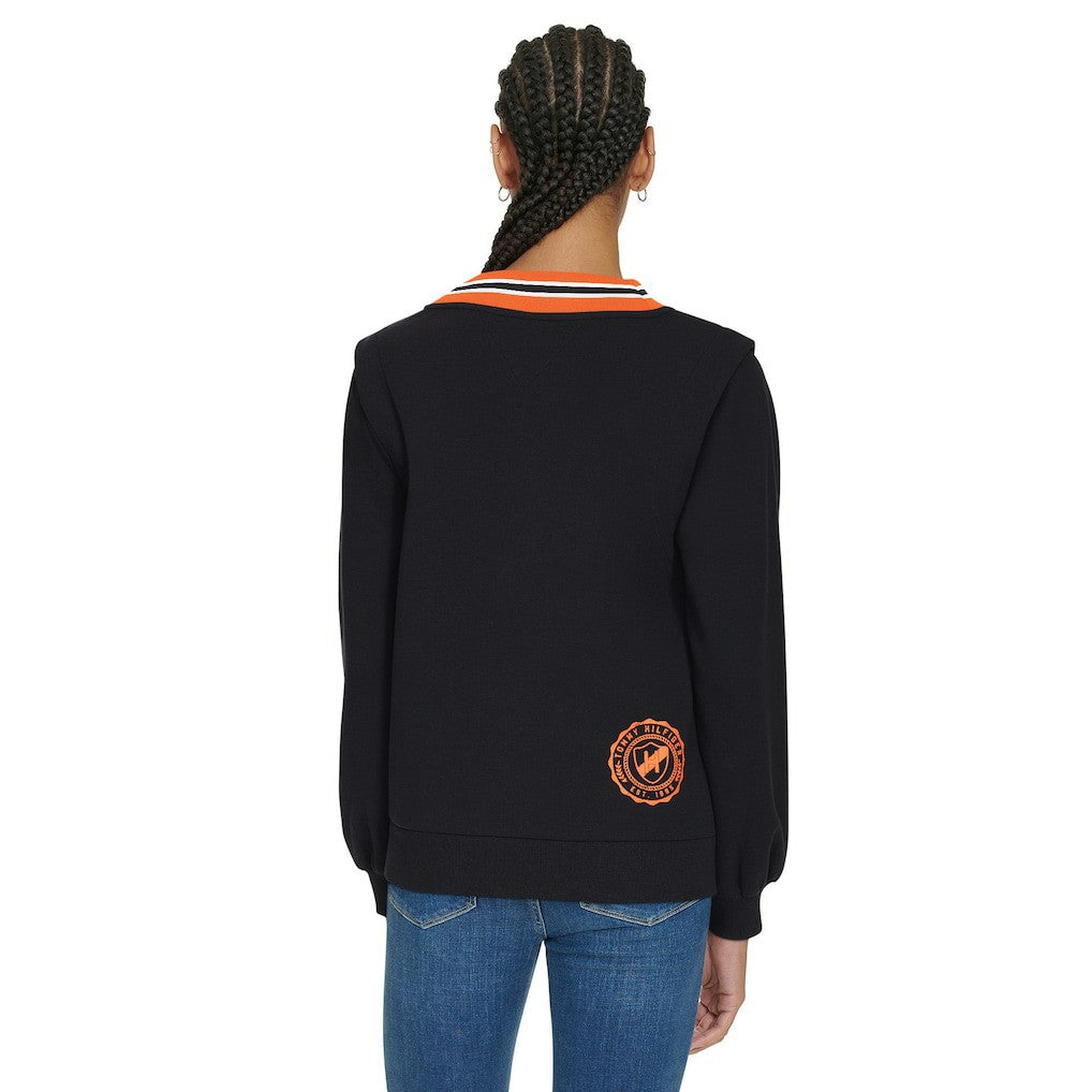 Cincinnati Bengals Tommy Hilfiger Women's Alice V-Neck Pullover Sweatshirt | NFL Sale