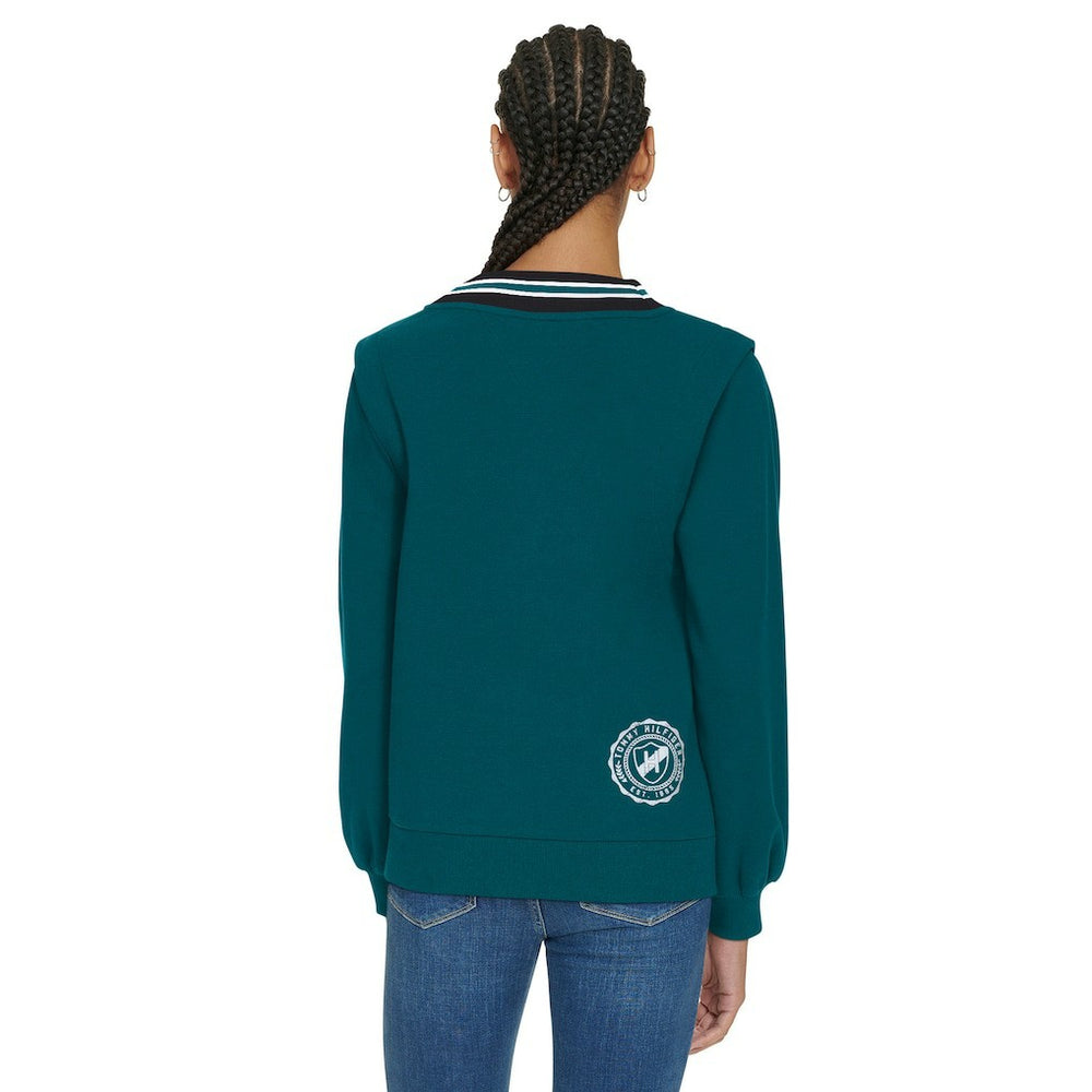 Philadelphia Eagles Tommy Hilfiger Women's Alice V-Neck Pullover Sweatshirt | NFL Online