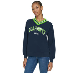 Seattle Seahawks Tommy Hilfiger Women's Alice V-Neck Pullover Sweatshirt | NFL US