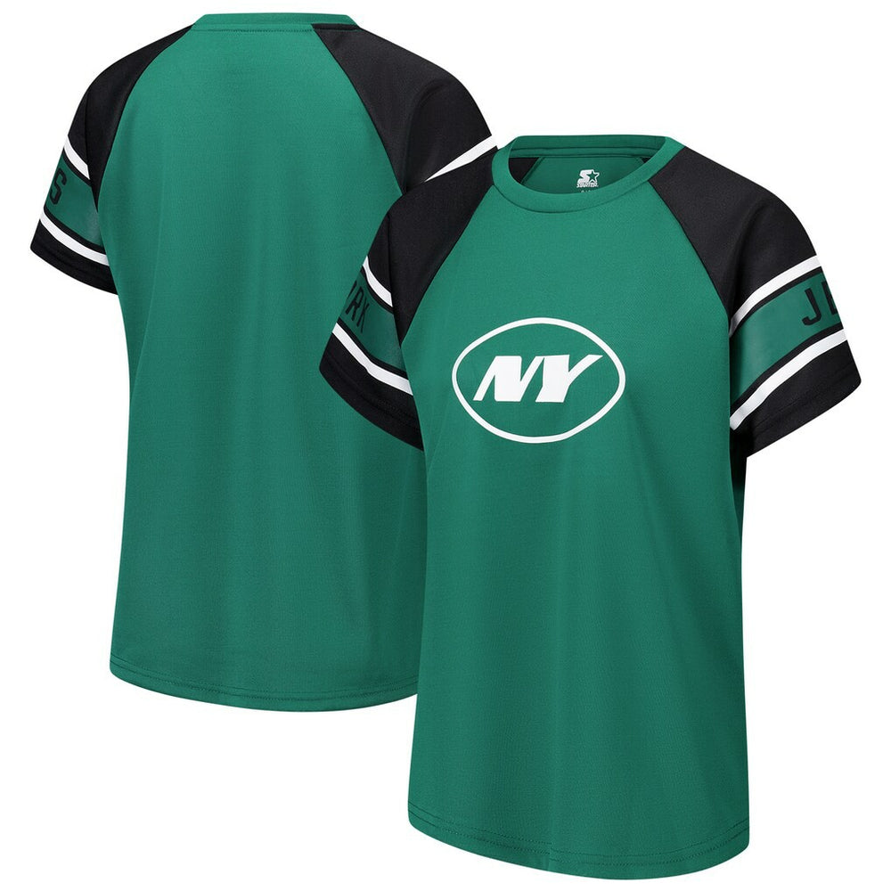 New York Jets Starter Women's 1st Rounder Color Block Raglan Top | NFL Hot