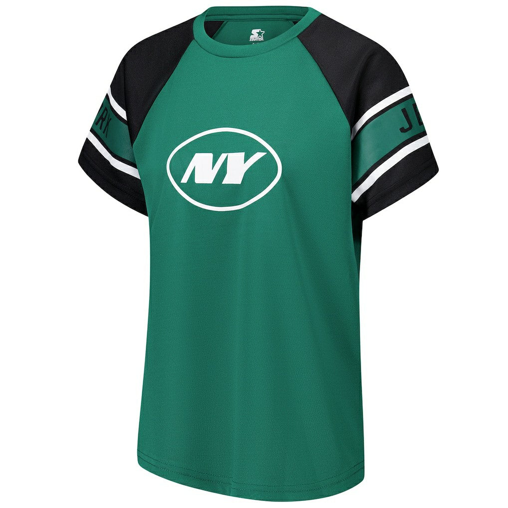 New York Jets Starter Women's 1st Rounder Color Block Raglan Top | NFL Hot