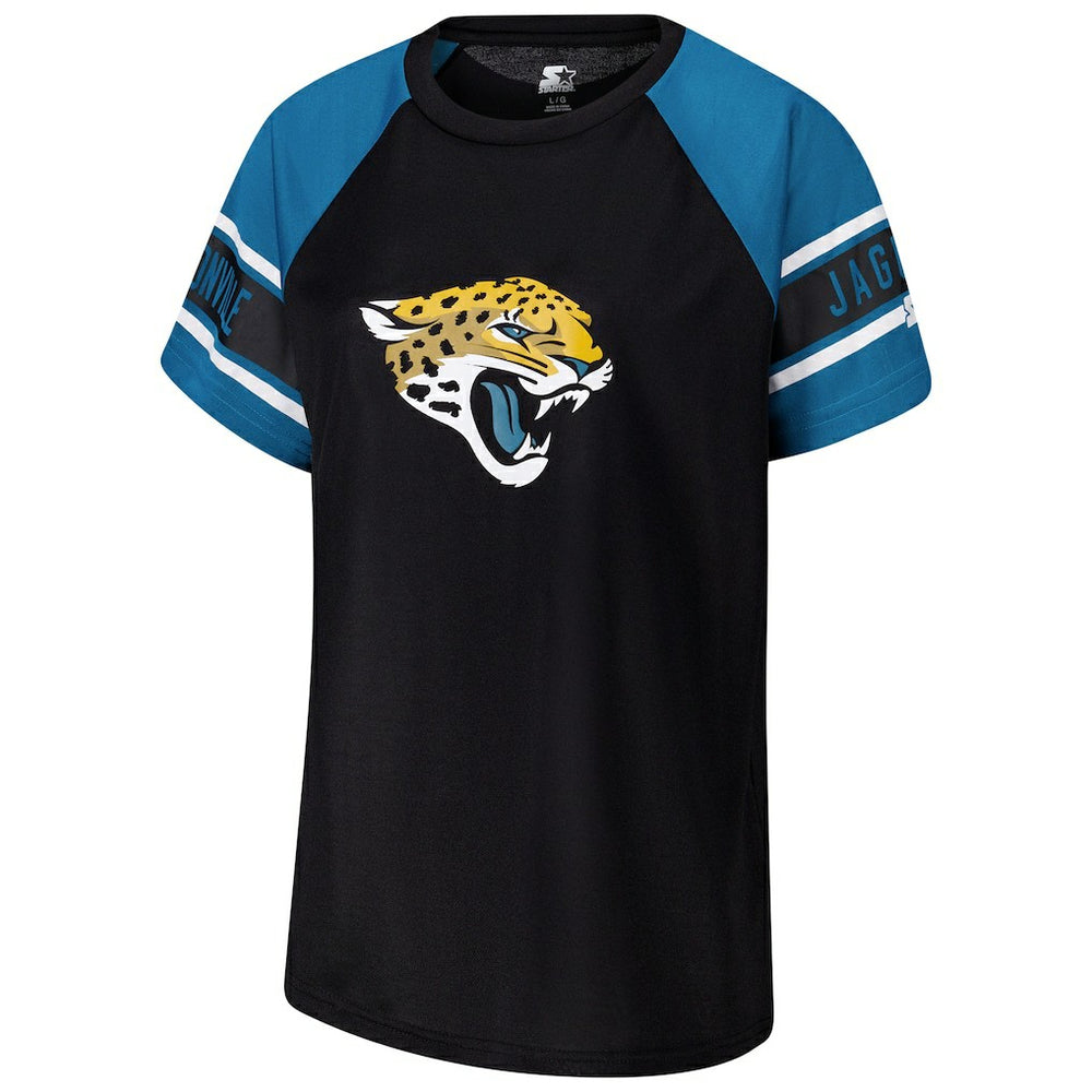Jacksonville Jaguars Starter Women's 1st Rounder Color Block Raglan Top | NFL Hot
