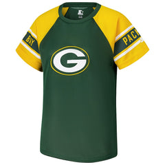 Green Bay Packers Starter Women's 1st Rounder Color Block Raglan Top | NFL Discount