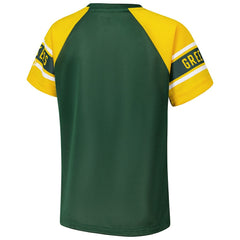 Green Bay Packers Starter Women's 1st Rounder Color Block Raglan Top | NFL Discount