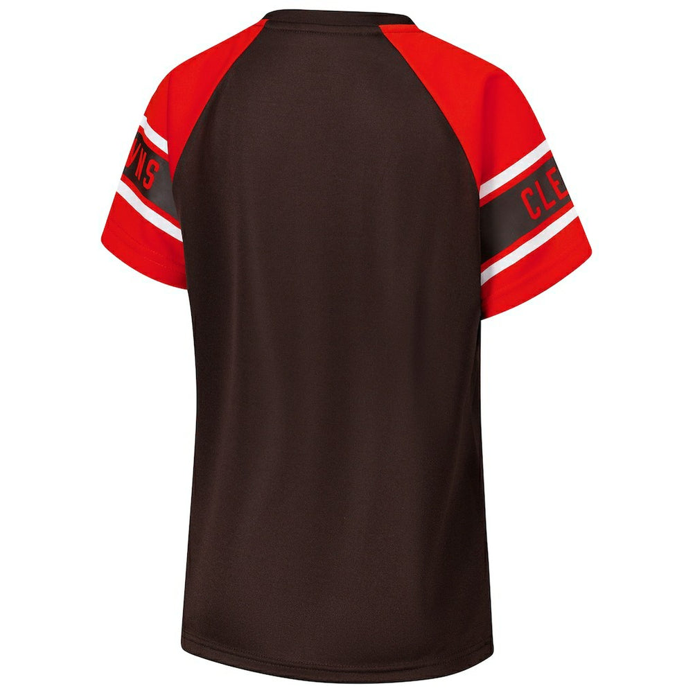 Cleveland Browns Starter Women's 1st Rounder Color Block Raglan Top | NFL Online