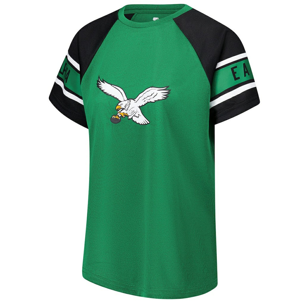 Philadelphia Eagles Starter Women's 1st Rounder Color Block Raglan Top | NFL Near me