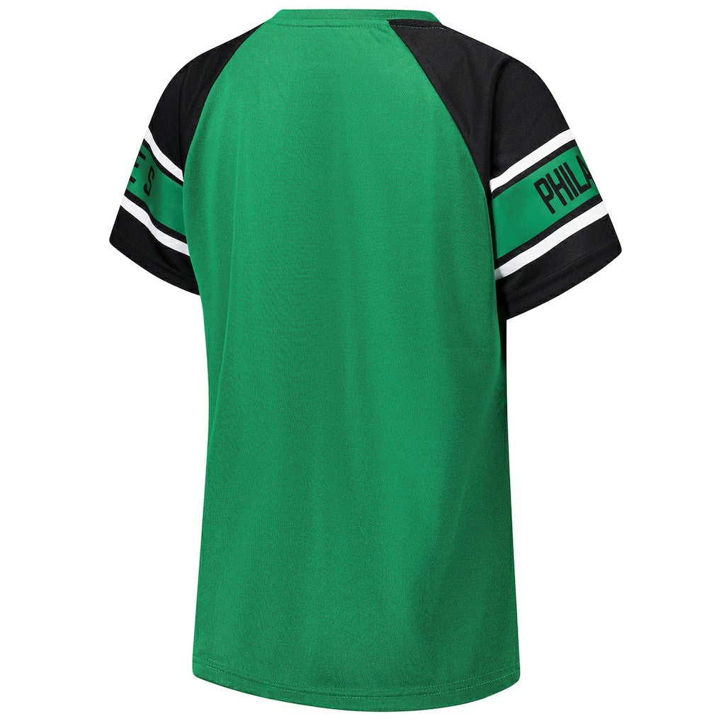Philadelphia Eagles Starter Women's 1st Rounder Color Block Raglan Top | NFL Near me