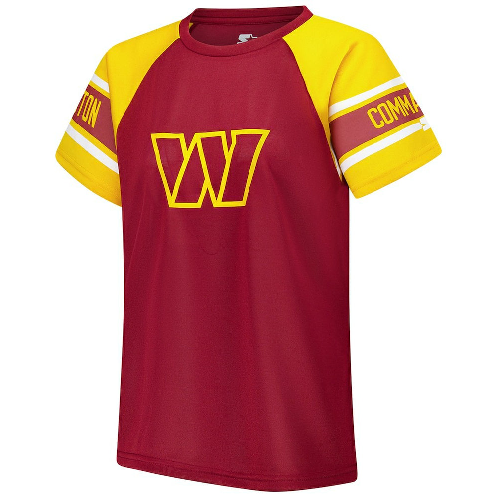 Washington Commanders Starter Women's 1st Rounder Color Block Raglan Top | NFL New