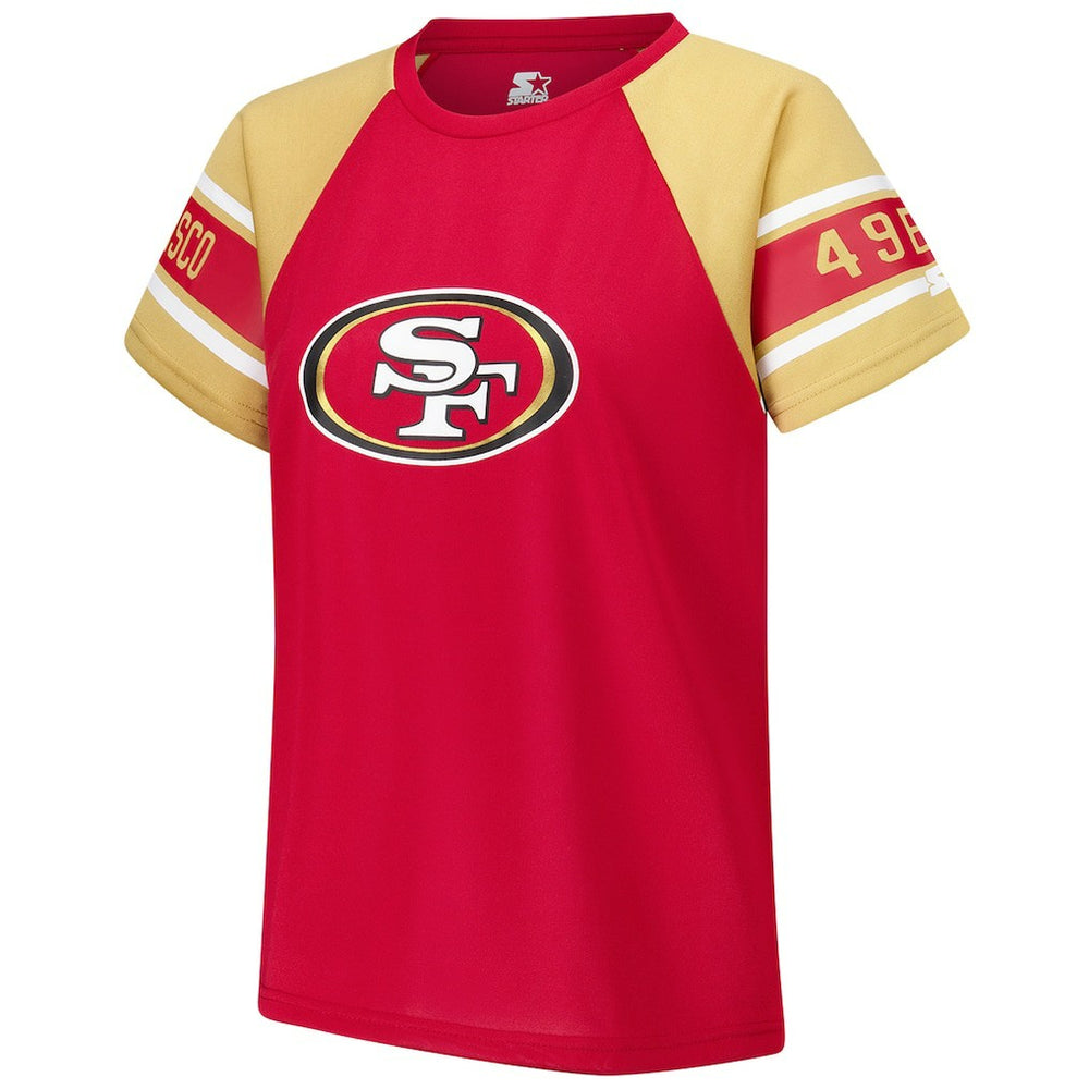 San Francisco 49ers Starter Women's 1st Rounder Color Block Raglan Top | NFL Hot