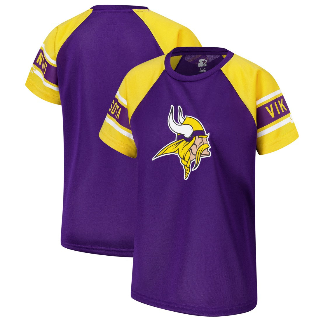 Minnesota Vikings Starter Women's 1st Rounder Color Block Raglan Top | NFL Hot