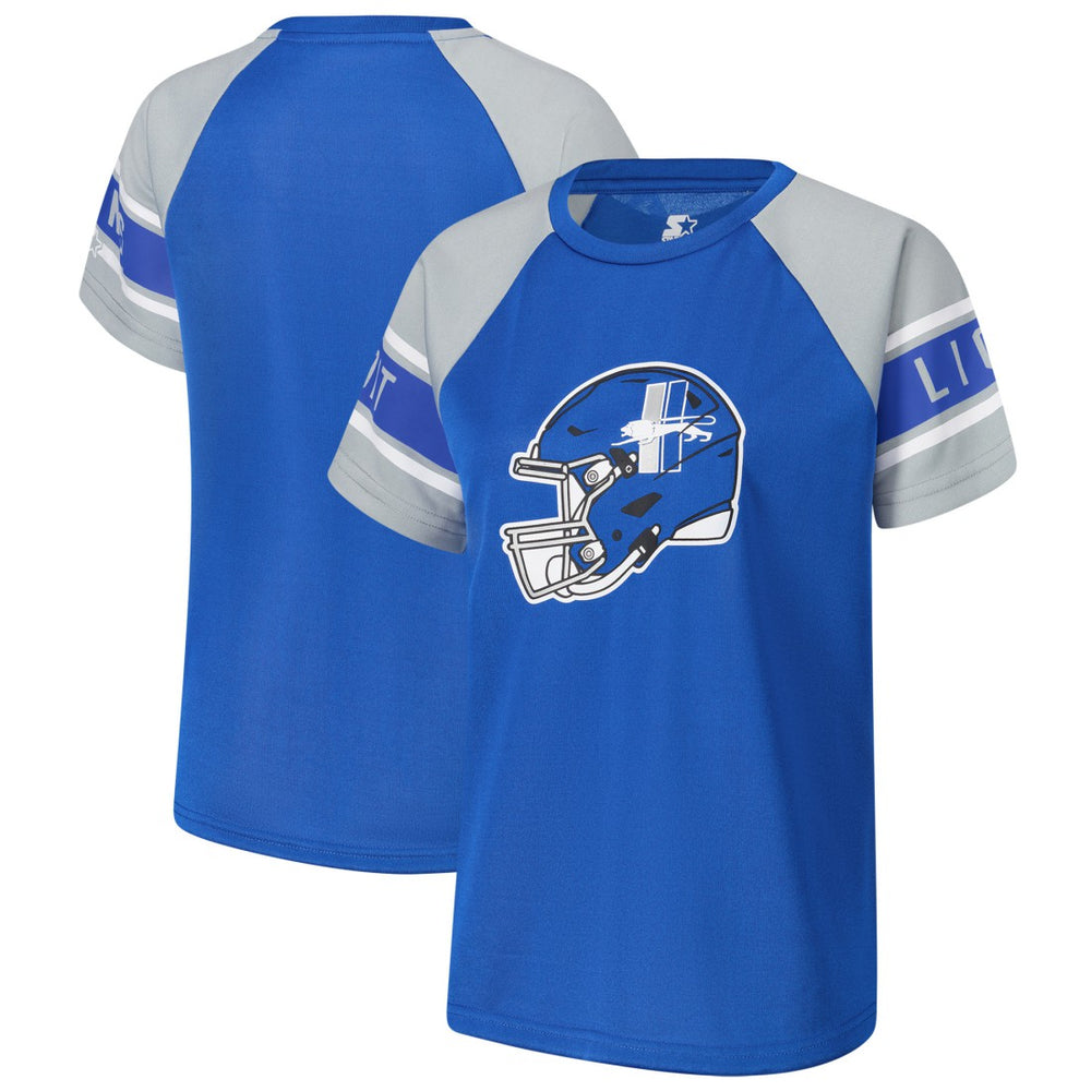 Detroit Lions Starter Women's 1st Rounder Color Block Raglan Top | NFL Online