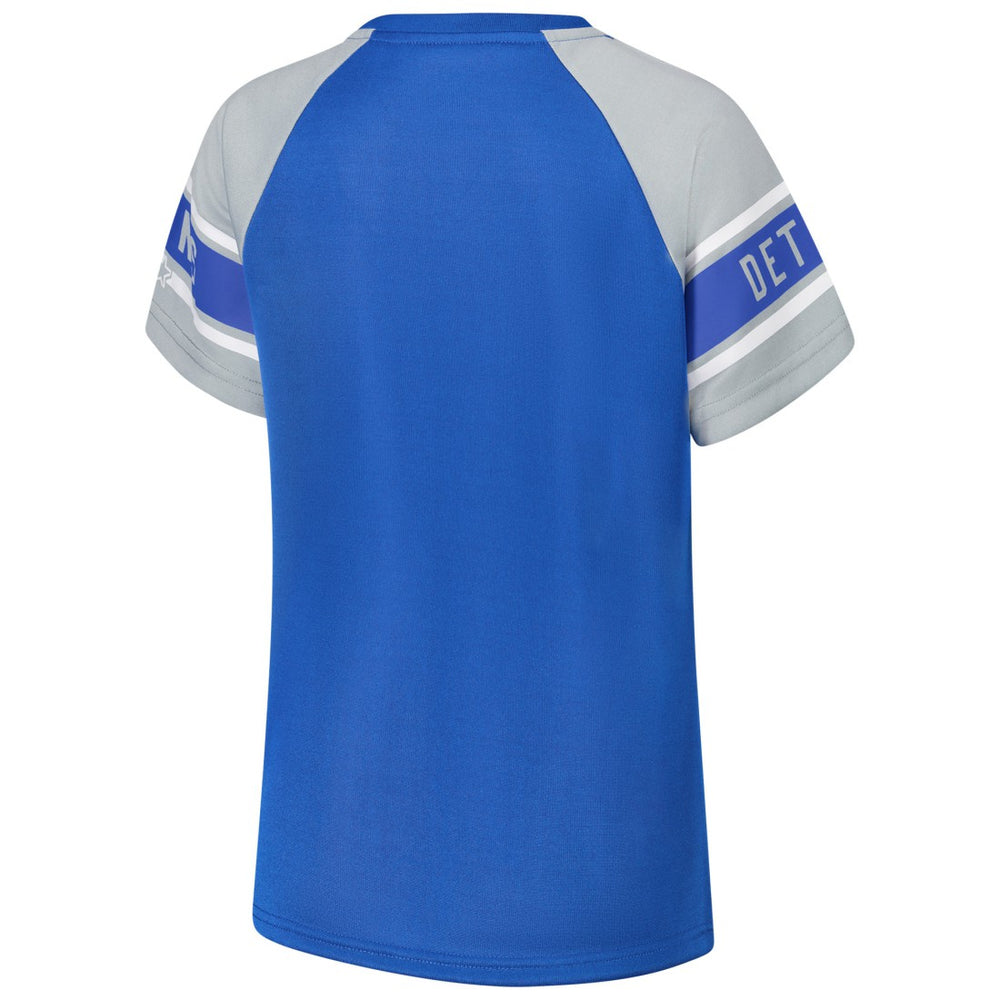 Detroit Lions Starter Women's 1st Rounder Color Block Raglan Top | NFL Online