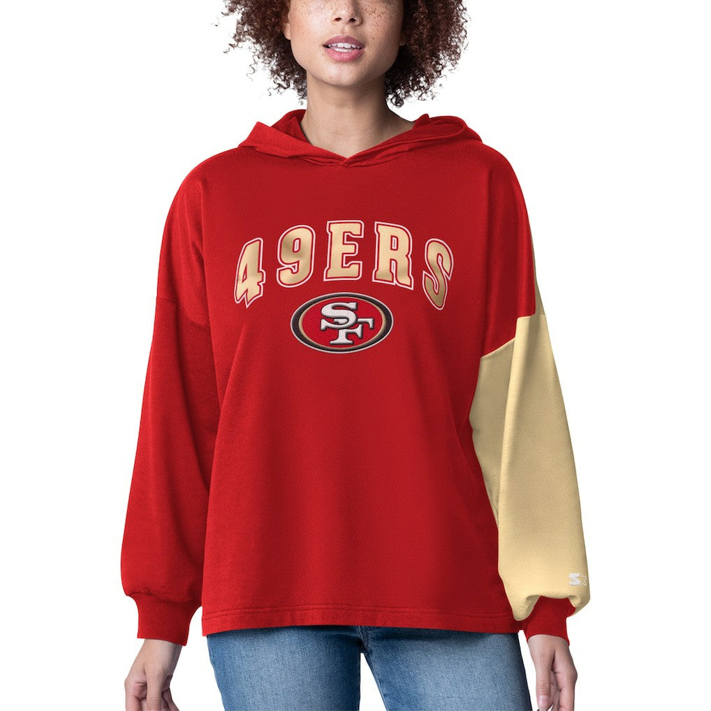 San Francisco 49ers Starter Women's Power Move Long Sleeve Pullover Hoodie | NFL US