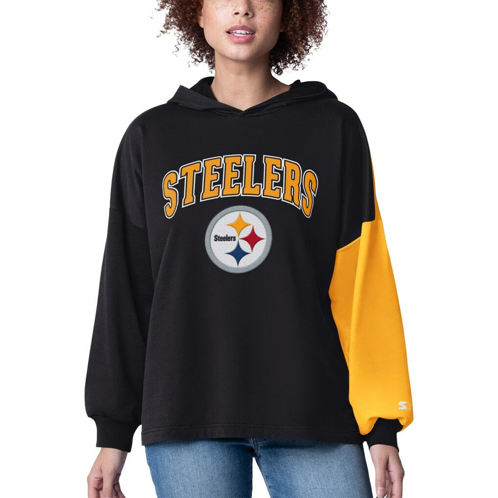 Pittsburgh Steelers Starter Women's Power Move Long Sleeve Pullover Hoodie | NFL US