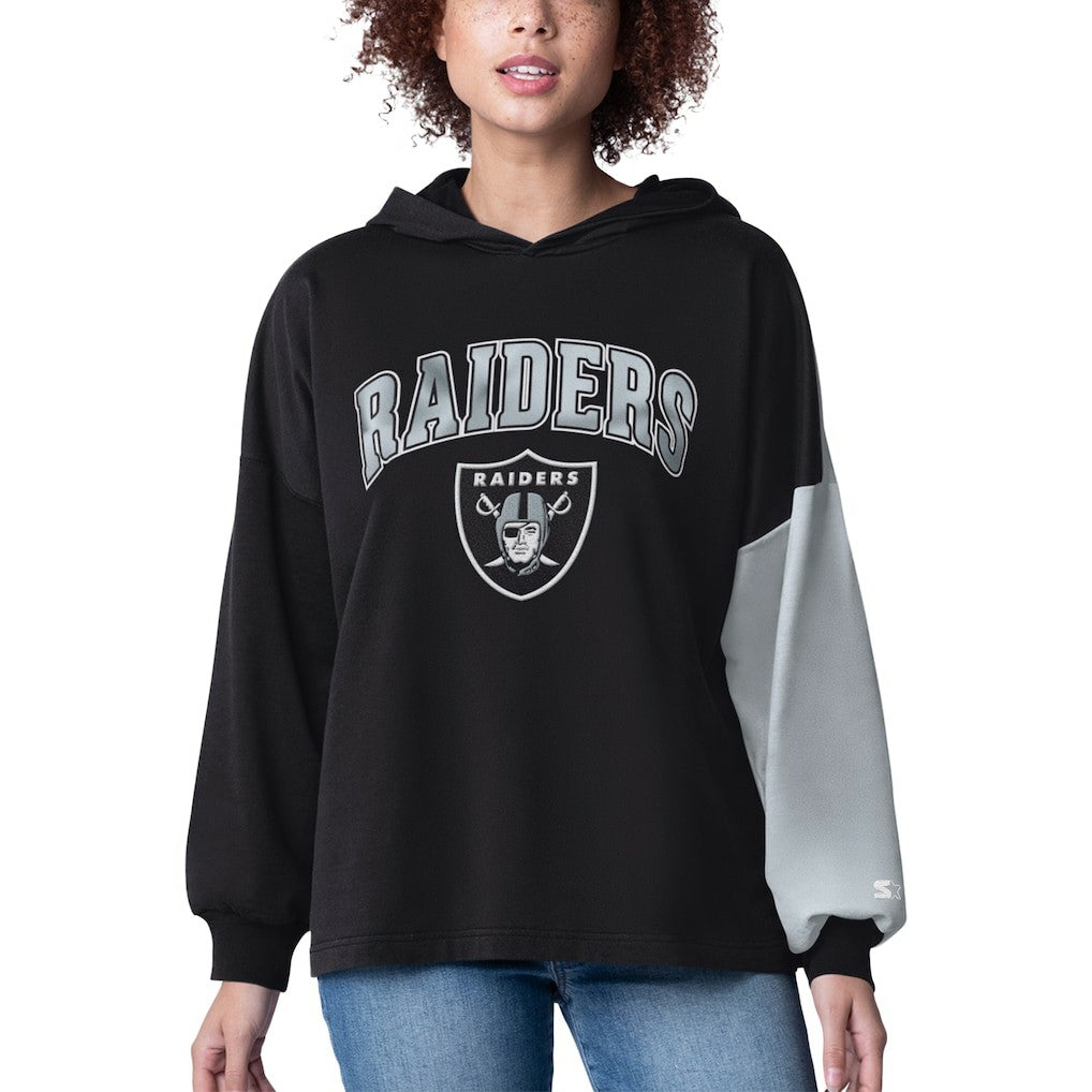 Las Vegas Raiders Starter Women's Power Move Long Sleeve Pullover Hoodie | NFL Hot