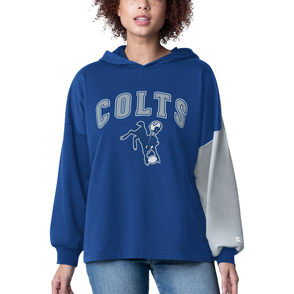 Indianapolis Colts Starter Women's Power Move Long Sleeve Pullover Hoodie | NFL Hot