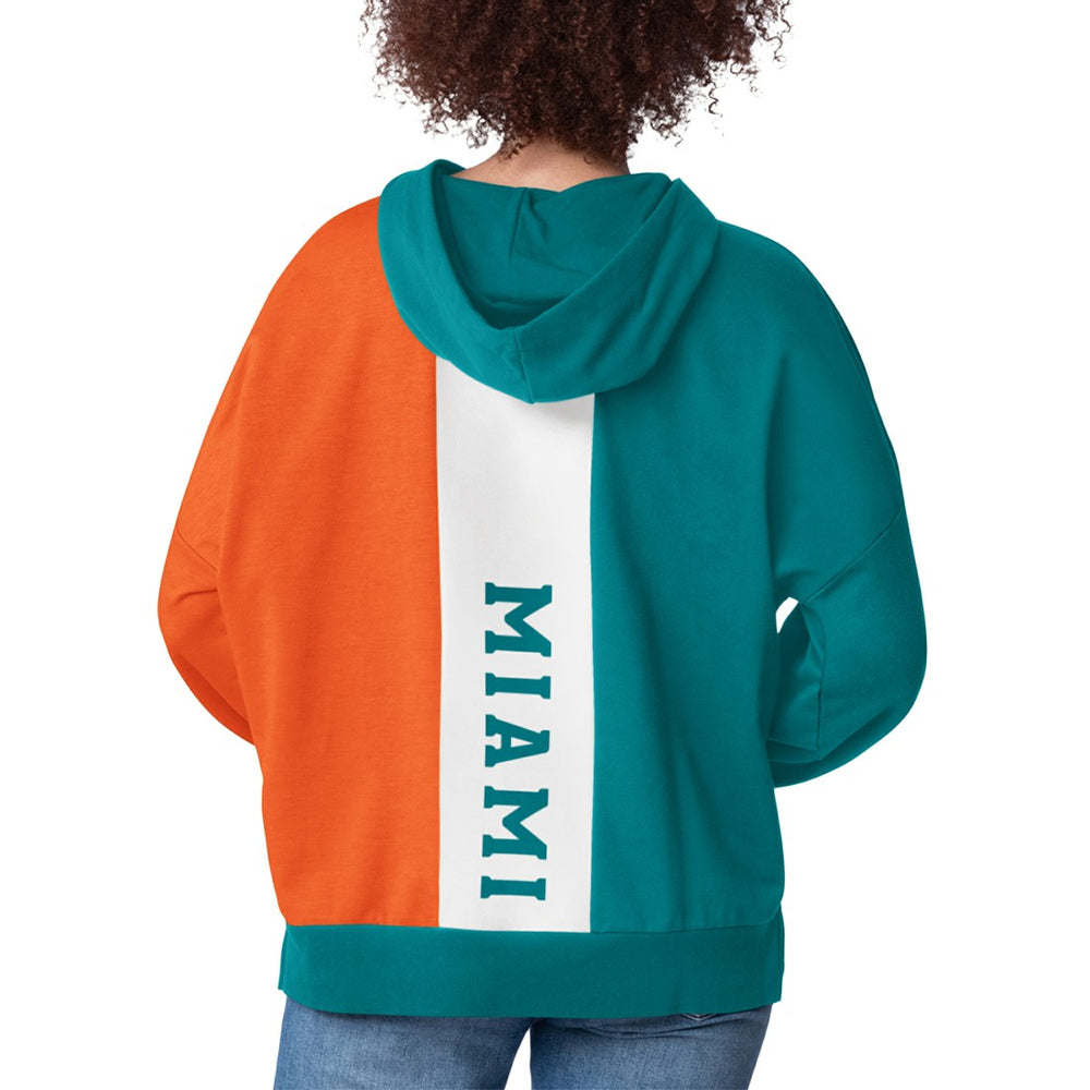 Miami Dolphins Starter Women's Power Move Long Sleeve Pullover Hoodie | NFL New