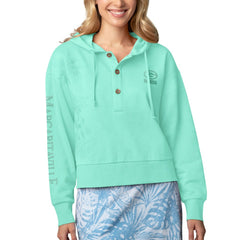 Green Bay Packers Margaritaville Women's Island Dream Solid Pullover Hoodie | NFL On sale