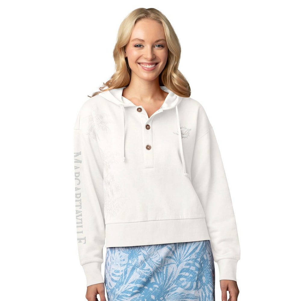 Miami Dolphins Margaritaville Women's Island Dream Solid Pullover Hoodie | NFL Near me