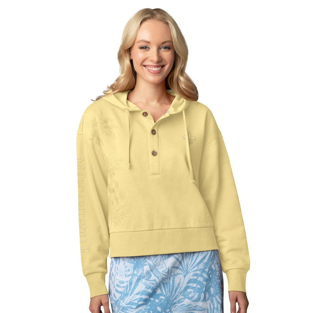 New Orleans Saints Margaritaville Women's Island Dream Solid Pullover Hoodie | NFL Outlet
