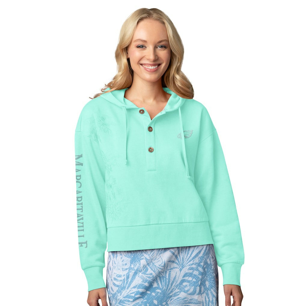 Philadelphia Eagles Margaritaville Women's Island Dream Solid Pullover Hoodie | NFL On sale