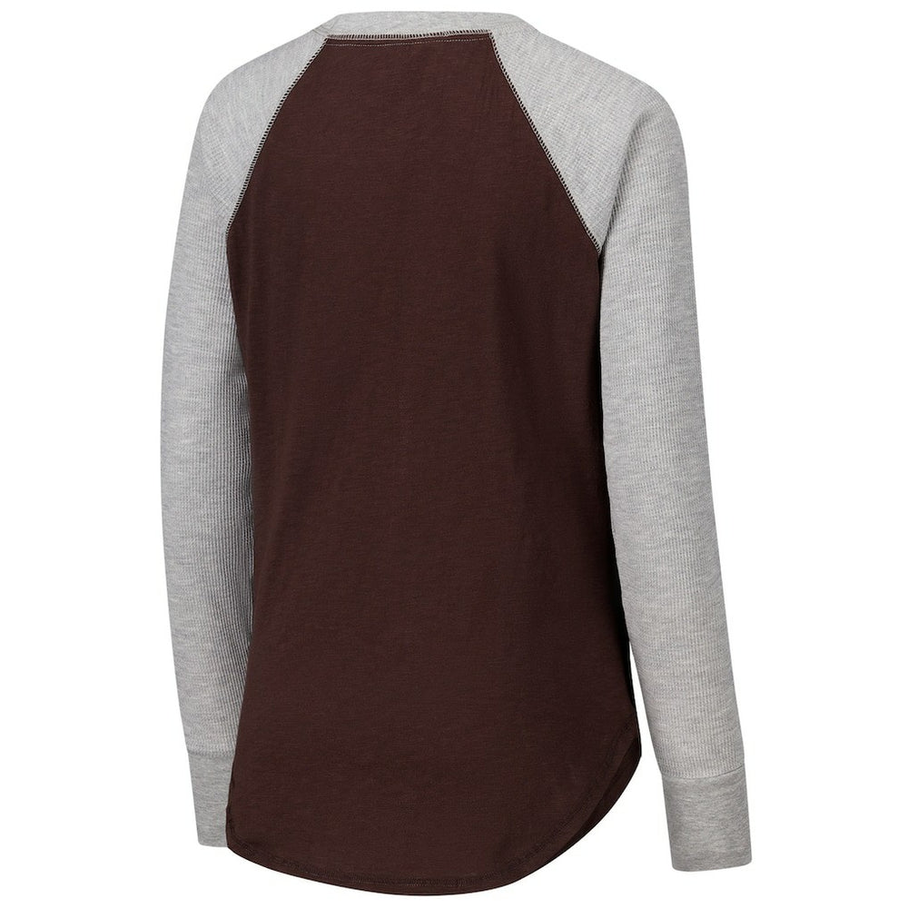 Cleveland Browns G-III 4Her by Carl Banks Women's Waffle Knit Raglan Long Sleeve T-Shirt | NFL New
