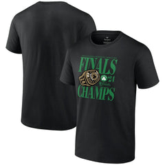 Black Boston Celtics 2024 NBA Finals Champions Ball Screen Ring T-Shirt | NBA
