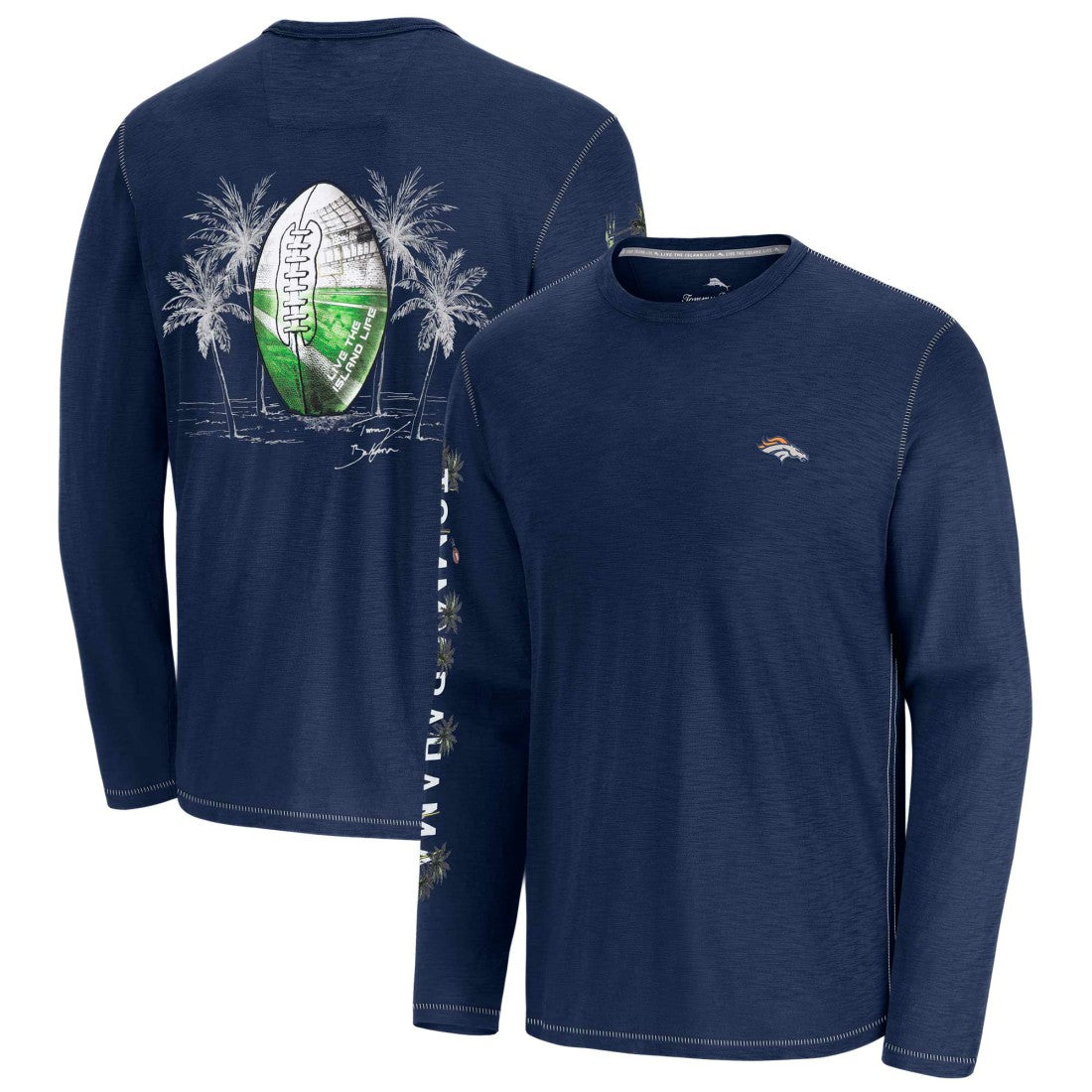 Denver Broncos Oasis Endzone Lux Long Sleeve T-Shirt | NFL Hot