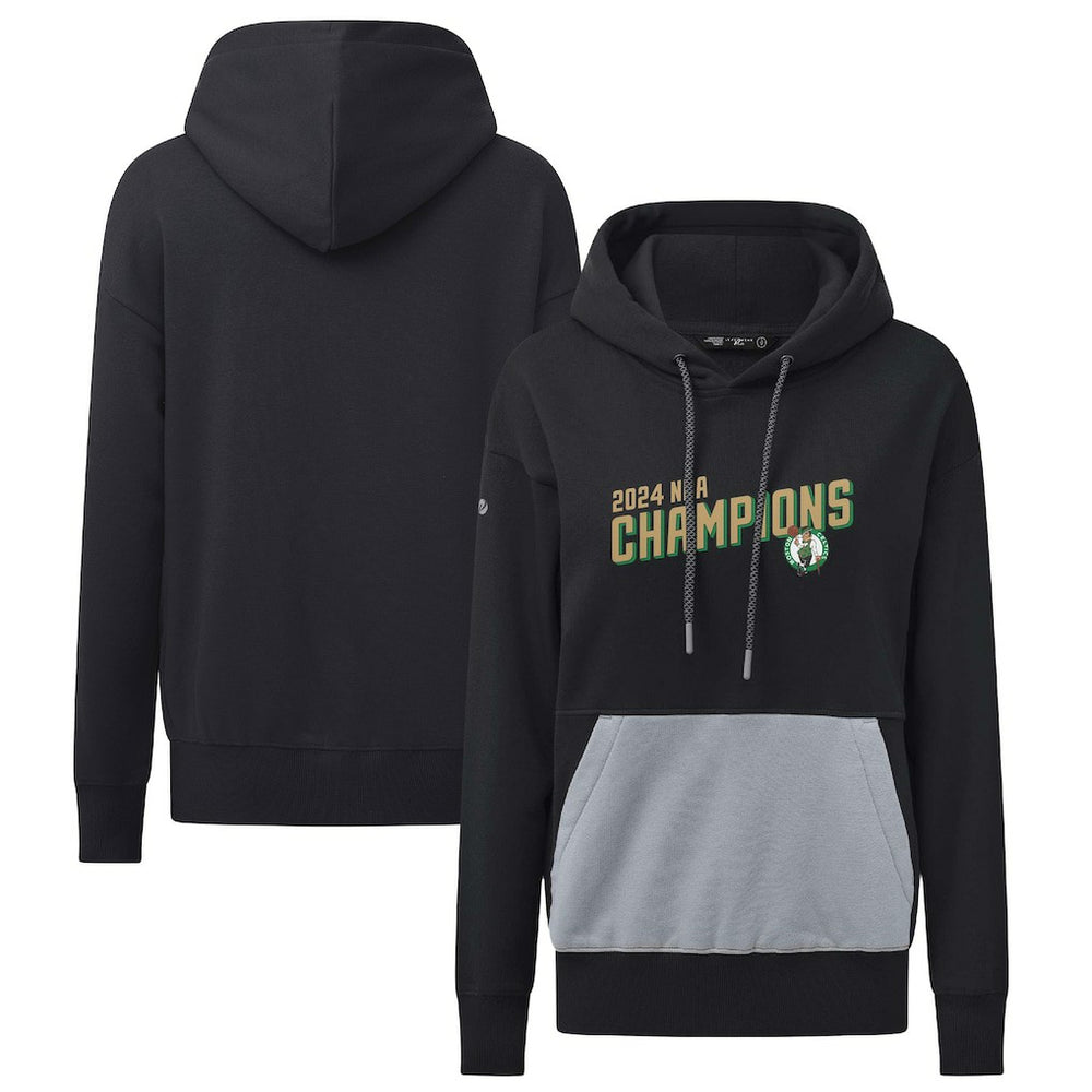 Black Boston Celtics Levelwear Women's 2024 NBA Finals Champions Bonfire Pullover Hoodie | NBA