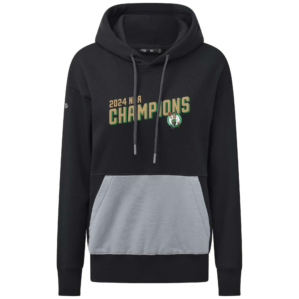 Black Boston Celtics Levelwear Women's 2024 NBA Finals Champions Bonfire Pullover Hoodie | NBA