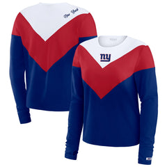 New York Giants WEAR by Erin Andrews Women's Chevron Tri-Blend Long Sleeve T-Shirt | NFL Online