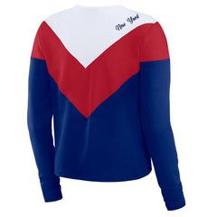 New York Giants WEAR by Erin Andrews Women's Chevron Tri-Blend Long Sleeve T-Shirt | NFL Online