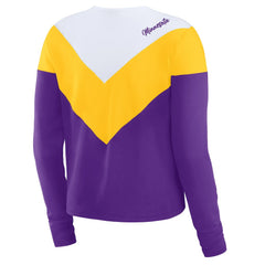 Minnesota Vikings WEAR by Erin Andrews Women's Chevron Tri-Blend Long Sleeve T-Shirt | NFL Online