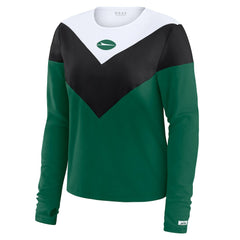 New York Jets WEAR by Erin Andrews Women's Chevron Tri-Blend Long Sleeve T-Shirt | NFL Near me