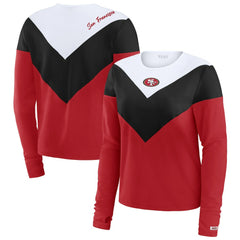 San Francisco 49ers WEAR by Erin Andrews Women's Chevron Tri-Blend Long Sleeve T-Shirt | NFL Near me